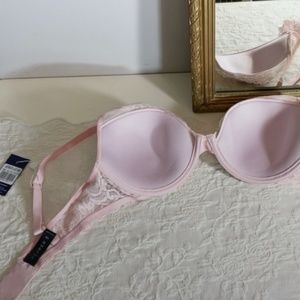 Pepper NWT Laidback Lace Bra Pink Coral Cloud 36A